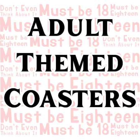 Adult Themed Slate Coasters #2 (Set of 4)