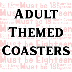 Adult Themed Slate Coasters #2 (Set of 4)