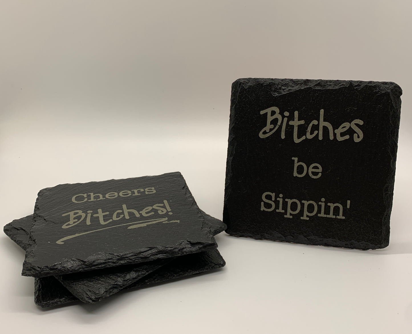 Adult Themed Slate Coasters #2 (Set of 4)