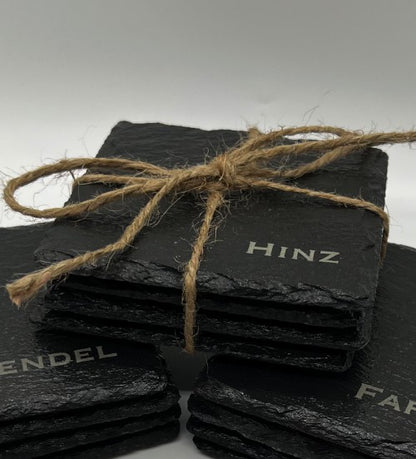 Coaster slate custom name laser engraved coaster