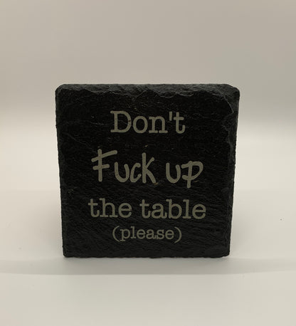 Adult Themed Slate Coasters #1 (Set of 4)