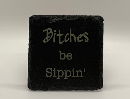 Adult Themed Slate Coasters #2 (Set of 4)